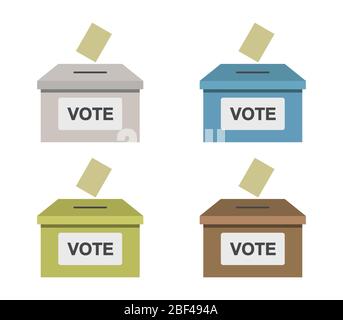 icona di voto illustrata in vettore su sfondo bianco Illustrazione Vettoriale
