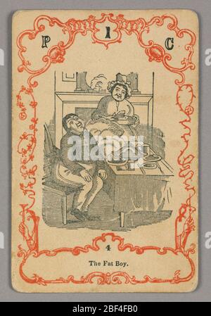 Carta da gioco. In alto: N 3 N; sotto immagine centrale: 3 Foto Stock