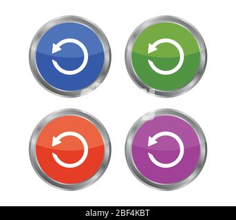 aggiornare l'icona del testo illustrata in vettore su sfondo bianco Illustrazione Vettoriale