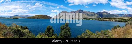 Glendhu Bay, Lake Wanaka, Otago, South Island, Nuova Zelanda, Oceania. Foto Stock