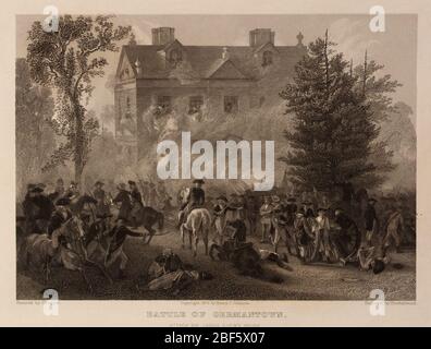 Battaglia di Germantown attacco contro il giudice Chews House 1879. Foto Stock