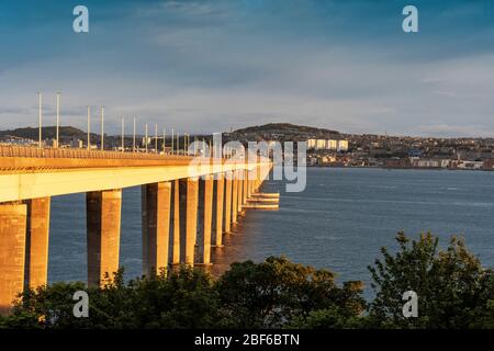 Ponte di Tay Road, Dundee City, Tay Estuary Foto Stock