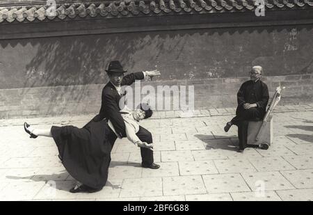 Nel 1987 il Tiantan Park di Pechino danzava i cittadini Foto Stock