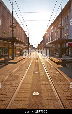 Centro vuoto di Witten durante la crisi di Corona 2020, Germania, Renania Settentrionale-Vestfalia, Area della Ruhr, Witten Foto Stock