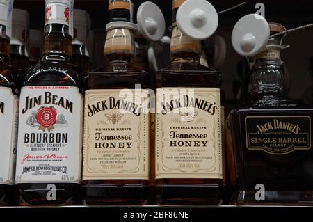 Jack Daniel's,Tennessee miele,liquore di miele Foto Stock