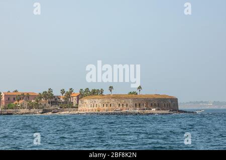 Fortezza schiavitù sull'isola di Goree, Dakar, Senegal. Africa occidentale. Foto Stock