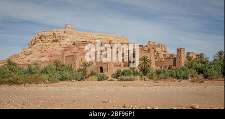 AIT Benhaddou Kasbah all'alba, Marocco Foto Stock