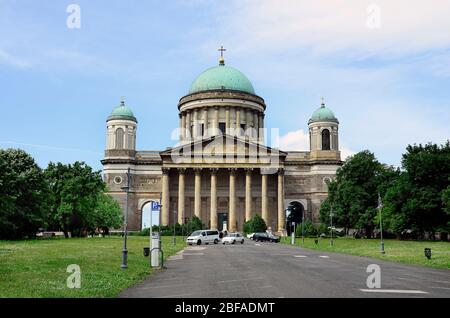 Ungheria, imponente cupola di Esztergom, la più grande cattedrale dell'Hungaria Foto Stock