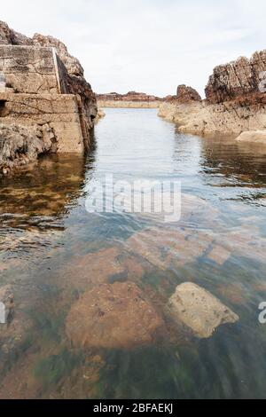 Porto di Amaill, vicino a Melvaig, Wester Ross, Scozia, Regno Unito. Foto Stock