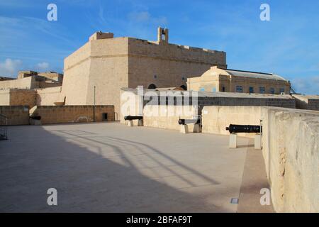 forte di sant'angelo a vittoriosa a malta Foto Stock