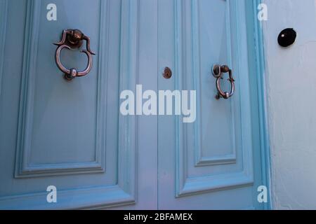 porta di una casa a senglea a malta Foto Stock