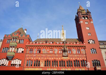 Municipio storico a Basilea Svizzera Foto Stock