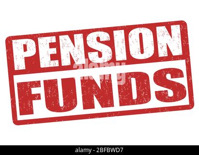 Firma o timbro su fondo bianco dei fondi pensione, illustrazione vettoriale Illustrazione Vettoriale