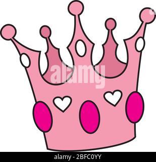 Regina corona di lusso con decorazione di cuori Immagine e Vettoriale -  Alamy