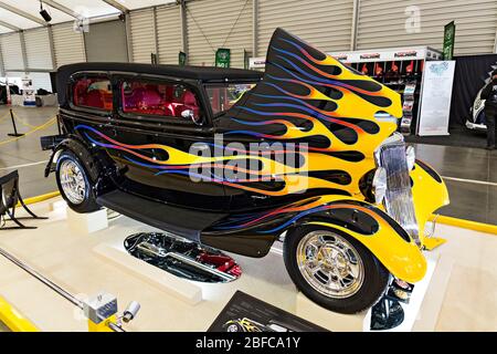 Automobili / American Made 1934 Ford Tudor C400 esposto al Motor Show a Melbourne Victoria Australia. Foto Stock