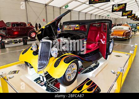 Automobili / American Made 1934 Ford Tudor C400 esposto al Motor Show a Melbourne Victoria Australia. Foto Stock