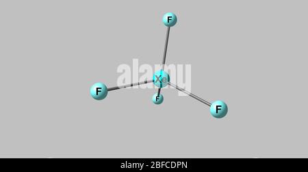 Il tetrafluoruro di xeno è un composto chimico di formula chimica XeF4 Foto Stock