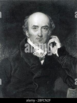 GEORGE CANNING (1770-1827) Statesman e primo Ministro britannico nel 1827 Foto Stock