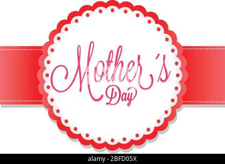 Felice Festa della mamma card Illustrazione Vettoriale