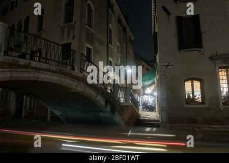 Vista di un canale di Venezia Foto Stock