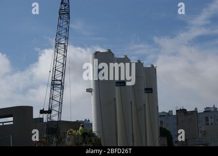 Travaux sur le Grand Paris, Villejuif, Val de Marne. Foto Stock