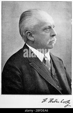 Hermann Ludwig Ferdinand Helmholtz, dal 1883 in poi da Helmholtz, 31 agosto 1821 al 8 settembre 1894, è stato un fisiologo e fisico tedesco. Come polimata ha dato importanti contributi all'ottica, all'acustica, all'elettrodinamica, alla termodinamica e all'idrodinamica, foto del 1885 / Hermann Ludwig Ferdinand Helmholtz, ab 1883 von Helmholtz, 31. Agosto 1821 - 8. Settembre 1894, guerra ein deutscher Physiologe und Physiker. ALS Univergelehrter leistete er wichtige Beiträge zur Optik, Akustik, Elektrodynamik, Thermodynamik und Hydrodynamik, Foto von 1885, Historisch, storico, digitale migliorato Foto Stock