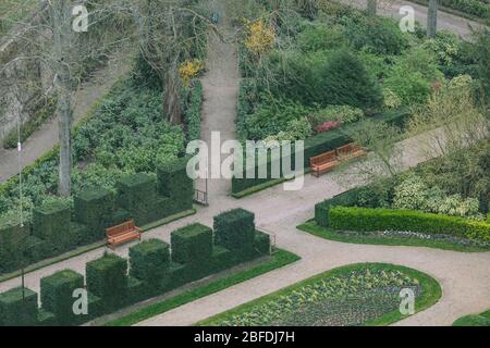 Jardin du Musee des Beaux Arts a Tours, Francia. Foto Stock