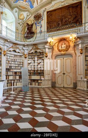 Biblioteca assolutamente unica nell'abbazia di Admont, Austria Foto Stock