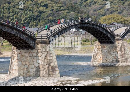 Ponte Kintai-kyo, Iwakuni, Giappone Foto Stock