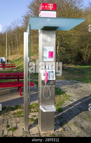 Stand della Deutsche Telekom. Deutsche Telekom AG è una società tedesca di telecomunicazioni e fa parte dell'indice Euro Stoxx 50. Foto Stock