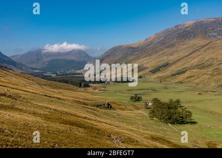 Valle glaciale di Glen Clova, Angus Foto Stock