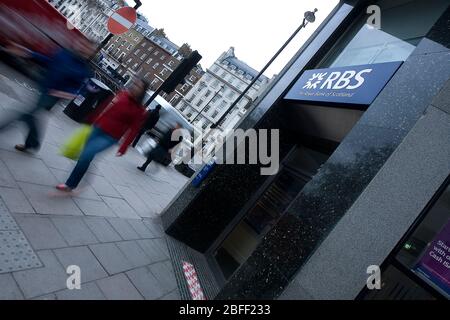 Un ramo di RBS nel centro di Londra Foto Stock