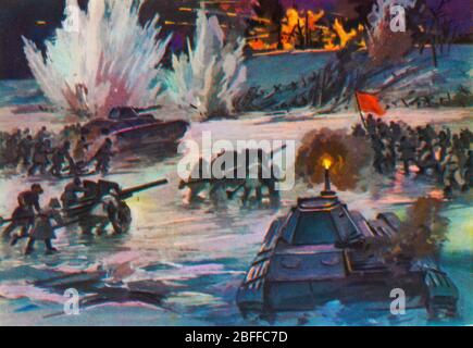 Pausa dell'assedio tedesco di Leningrado, 1943, seconda guerra mondiale, Russia Foto Stock