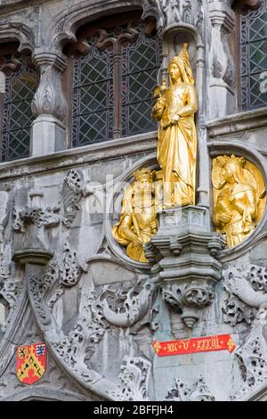 Basilica del Santo sangue nel Burg, Bruges, Fiandre Occidentali, Belgio, Europa Foto Stock