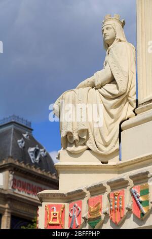 Jacob Van Artevelde monumento, Vrijdag Mercato, Gand, Fiandre Orientali, Belgio, Europa Foto Stock