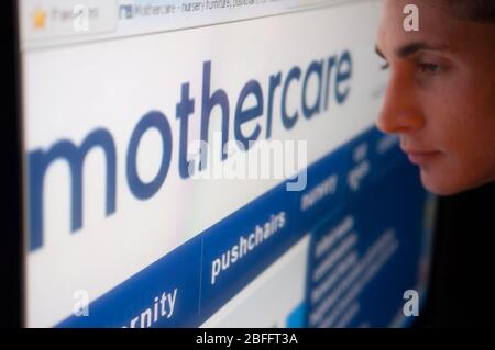 Immagine illustrativa del sito web di Mothercare. Foto Stock