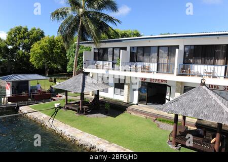 Hotel auf Yap, Hauptstadt Colonia; Pazifik, Föderierte Staaten von Mikronesien Foto Stock