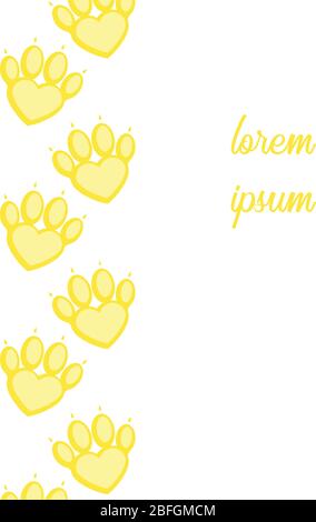 Stampa del percorso della zampa animale. Illustrazione vettoriale. Illustrazione Vettoriale