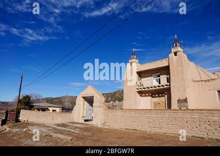 Chiesa cattolica di San Jose de Gracia a Las Trampas NM Foto Stock