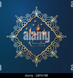 Il Ramadan Kareem biglietto di auguri Illustrazione Vettoriale