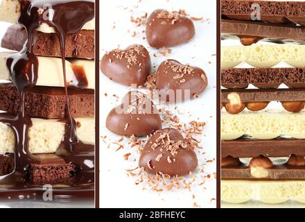 Collage di cioccolato Foto Stock