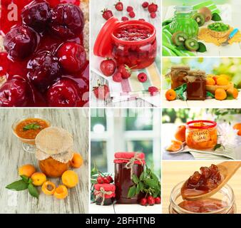 Collage di marmellata dolce Foto Stock