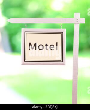 Cartello con scritto Motel Foto Stock