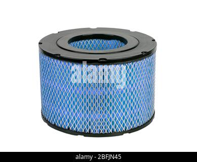 Filtro aria motore auto isolati su sfondo bianco Foto Stock