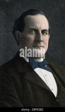 Portrait de l'homme politique americain William Jennings Bryan (1860-1925) Chromolithographie debut 20eme siecle Collection privee Foto Stock