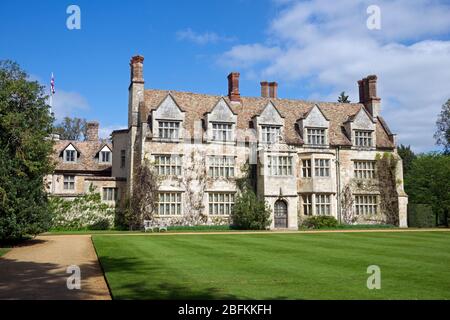 Vista classica Anglesey Abbey Cambridgeshire Inghilterra Foto Stock