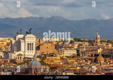 Veduta aerea del centro di Roma Foto Stock
