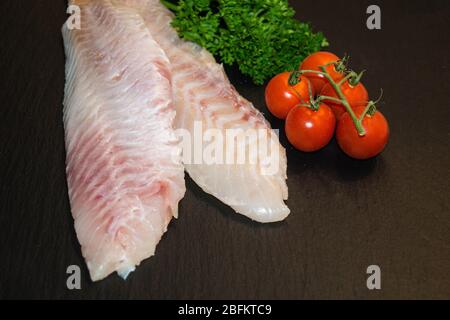 Filetto di pesce di Snapper Sebastes norvegicus rosso Foto Stock