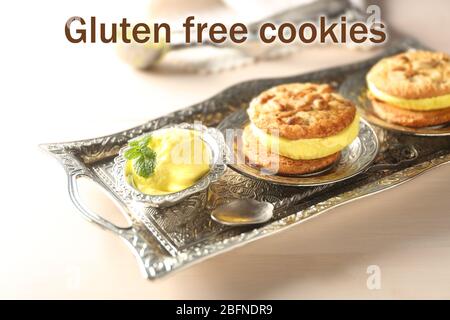 Concetto di biscotti senza glutine Foto Stock