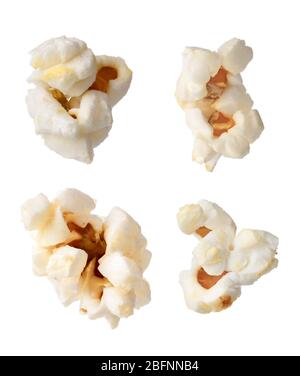 Gustoso il popcorn su sfondo bianco Foto Stock